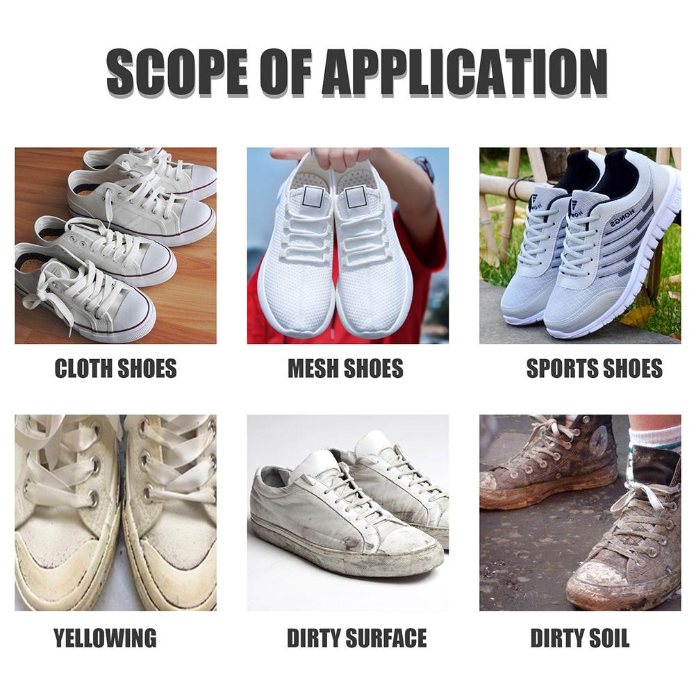 White Shoe Cleaner No Washing White Sneaker Cleaner Whitener Stain Remover Removes Dirt Yellow Edge for Canvas Shoes