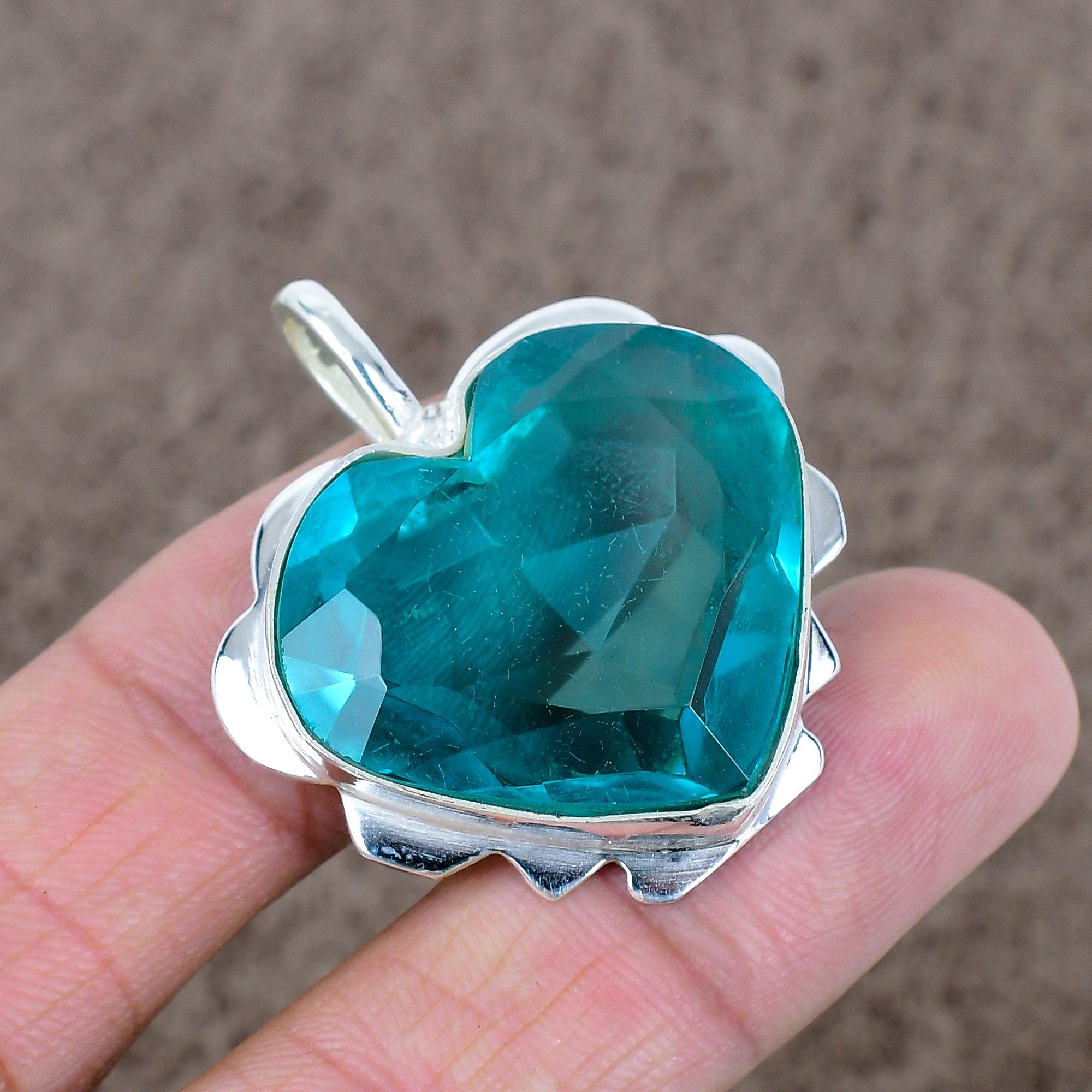 

Indicolite Tourmaline Gemstone 925 Sterling Silver Jewelry Pendant 1.58 KKG-554