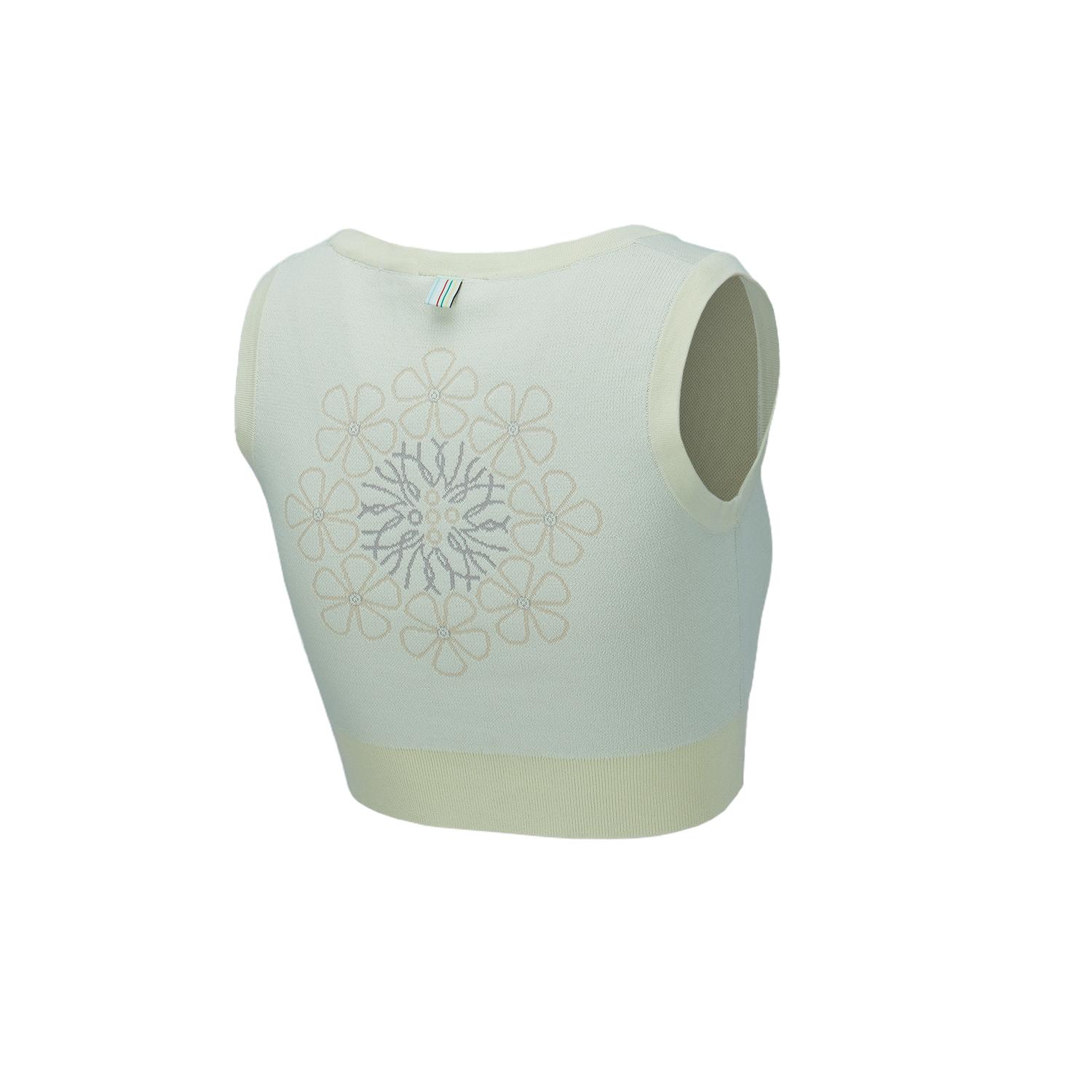 

Li Ning Free Growth Floral Round Neck Slim Fit Short Sports Vest Women Vests Light-Fruit-Green AMVT004-1 M
