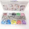 Five-Prong Colorful Snap Fastener Set with No-Sew Installation Tool