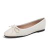 2023 Spring and Autumn New Fashion Bow Sweet Round Head Shallow Mouth Ballet Flat Bottom Women's Shoes