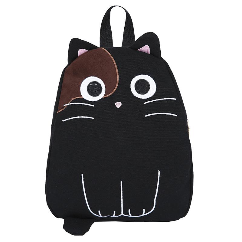 Cute Canvas Backpack Bags Large Capacity Travel Backpack Student Backpack Kawaii Cat Schoolbags