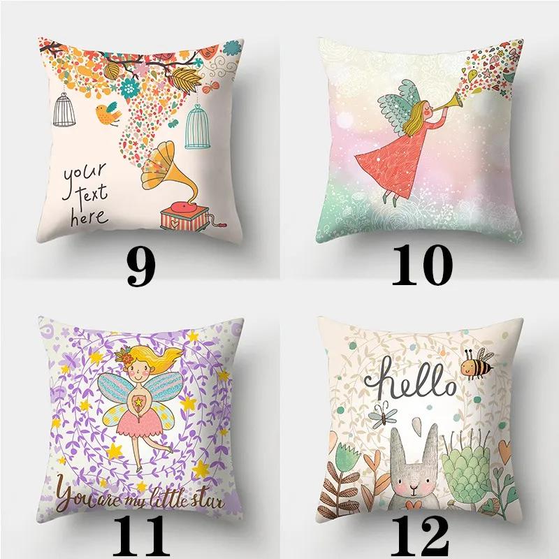 Creative Deer Pillowcase 45cmX45cm Square Sofa Pillow Cover Love Cushion