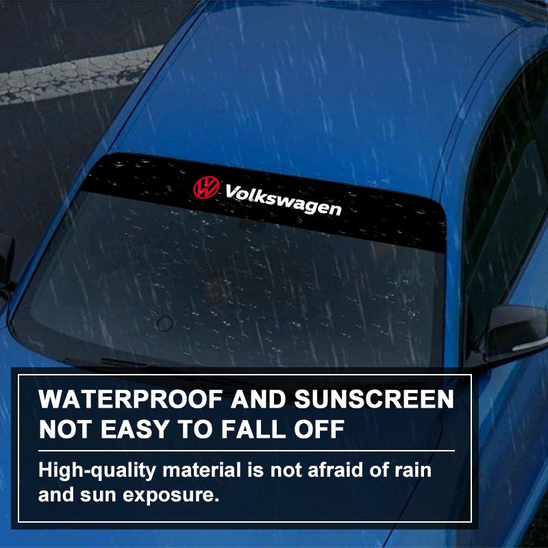 Car Front Windshield Stickers Front and Rear Decorative Emblem For Volkswagen Passat Polo Golf Beetle Caddy T5 Up Eos Tiguan