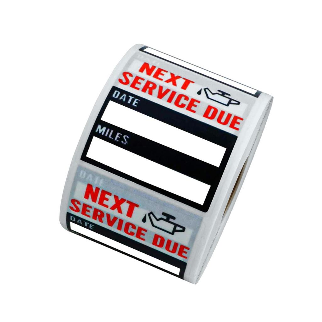 Easy-toOil Change Service Reminder Stickers Low-Tack 2x2 Car Adhesive