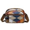 Fashion retro splicing contrasting color small square bag new niche design multi-pocket backpack work shoulder bag