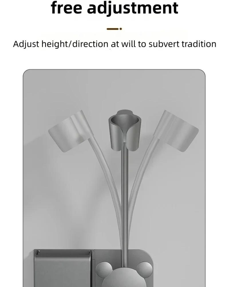 Bathroom Shelf On The Wall Without Drilling Multifunctional Storage Shelves Organizer Bathroom Hair Dryer Holder Toilet Cradle