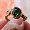 New Style Vintage Snake & Egg Green Crystal Thai Silver Unisex Party Ring Jewelry for Women Men Gifts Never Fade Promotion