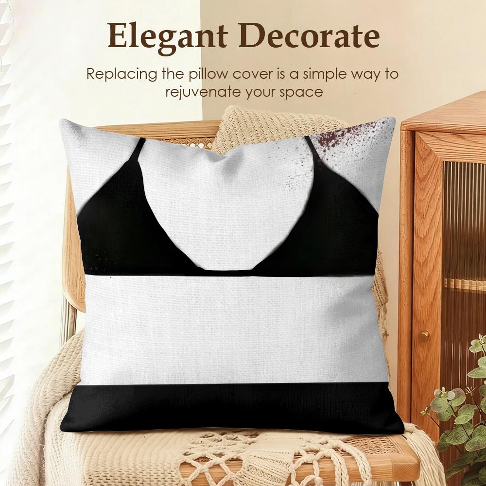 Sexy underwear funny girl Cushion Cover Natural Linen Organic Fabric DoubleSided Printing Sofa Home Decor Gift Pillow Case