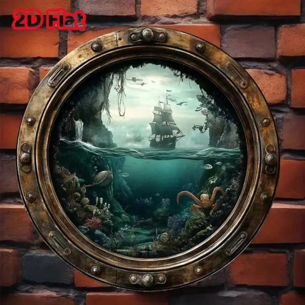 

Nautical Porthole Aluminum Sign 8x8 Inch Vintage Waterproof Metal Wall Art Home Bar Garage Man Cave Decor 20x20 різнокольоровий
