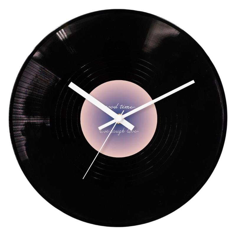 12inch Record Shape Wall Clock Nostalgic Designing Desk Clocks for Cafe and Living Room Decoration