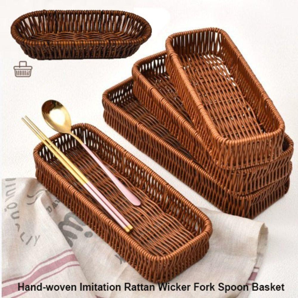 Ręcznie tkane wiklinowe kosze do serwowania z rattanu Kosz z rattanu Restauracja Serwowanie Stół Ekspozycja
