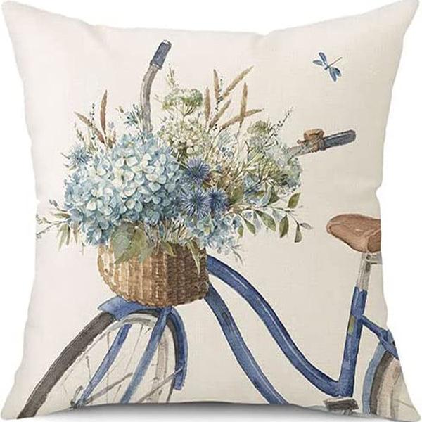 Home Decor Floral & Bird Themed Digital Print Pillow Covers Pattern Cushion Cover Suitable For Sofa Bedroom Car Pillow Cover