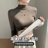 H393 semi-turtleneck women's season warm t-shirt slim and thin solid color versatile middle collar
