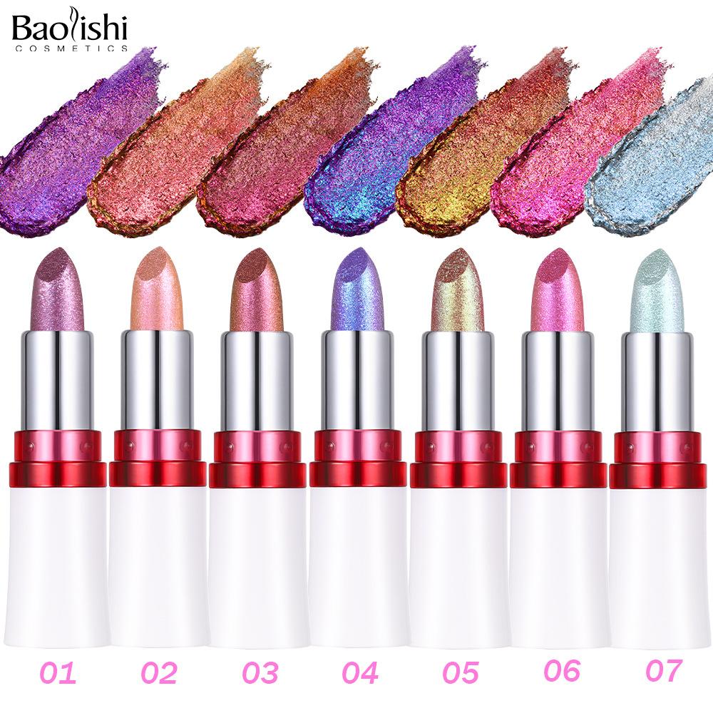 Chameleon Lipstick Pearl Lip Gloss Sparkling Glitter & Shine - Long Lasting & Moisturizing Lipstick Highly Pigmented Lip Stain Gift for Women
