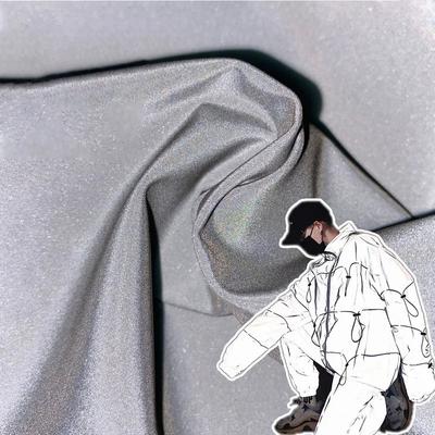 30cm/50cm/100cm/200cm*140cm Hochleuchtendes Reflektierendes Gewebe Leuchtendes Material TC Gewebe für DIY Nähen Nachtlaufkleidung