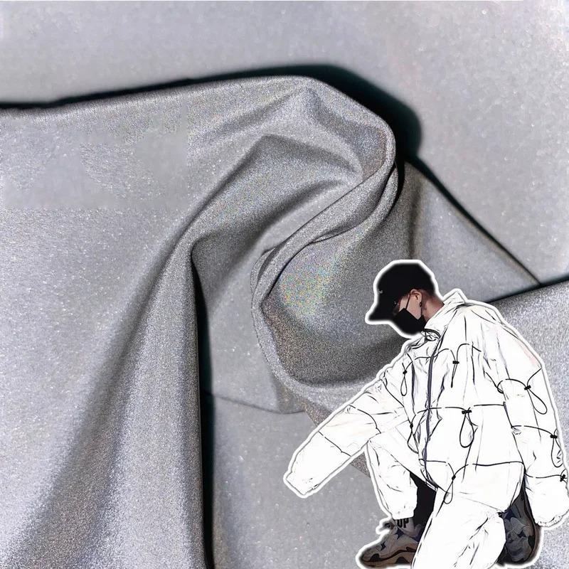 

30см/50см/100см/200см*140см Високояскрава Світловідбиваюча Тканина Світловідбиваючий Матеріал Тканина ТС для DIY Шиття Одягу для Нічного Бігу 30cm x 50cm сірий колір