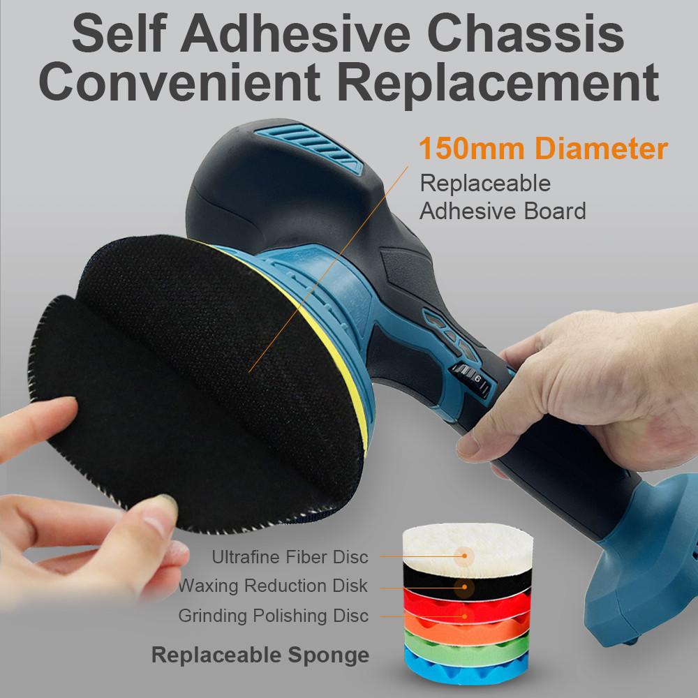 18V 6 Gears 7000rpm Auto Polishing Cleaner Metal Waxing Rust Removal Tool For Battery Cordless Electric Car Polisher
