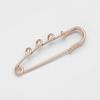 5/10 PZ Spilla di Sicurezza Metallica Grande Base Vuota Spille Brooch 3 Anelli Fermagli Artigianato Fai da Te Materiali per la Creazione di Gioielli Accessori