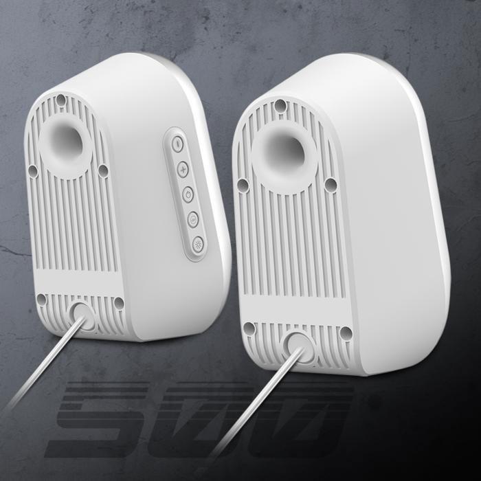 Enceinte Gaming RGB - Spirit of Gamer - FANATIC 500 ARTIC - Bluetooth 5.1 - 12W Crête - Compacte