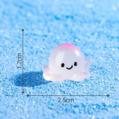 Creative Luminous Conch Octopus Sea Urchin Ornaments Ocean Animals Aquarium Fish Tank Landscape Figurine Home Decorations