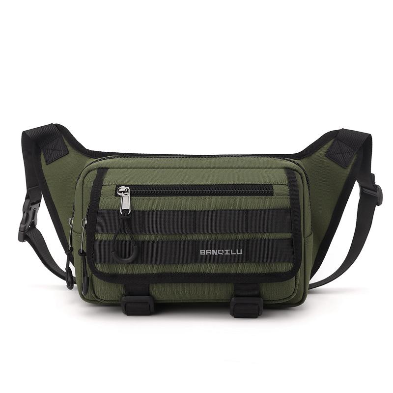 Men's Waist Bag Multifunctional Outdoor Shoulder Bag Cycling Crossbody Bag Water-Repellent Chest Bag