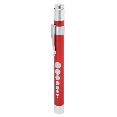 LED Penlight Yellow Lighting Concave Head Aluminum Alloy Medical Pen Light with Pupil Gauge Red