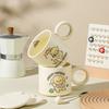 High-value Ceramic Cup Cute Puppy Mug Boys and Girls Drinking Cup Household Couple Pair Cup Office Coffee Cup