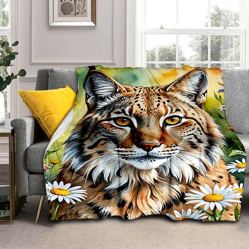 

1 шт. Милый кот, мультяшное одеяло, легкое всесезонное одеяло для дома, офиса, отдыха на природе, многофункциональное одеяло 80cm x 120cm