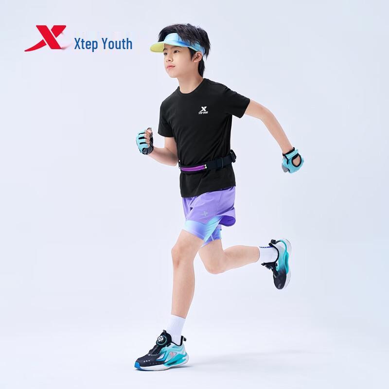 Xtep Youth Reflective Logo Round Neck Short Sleeve T-Shirt