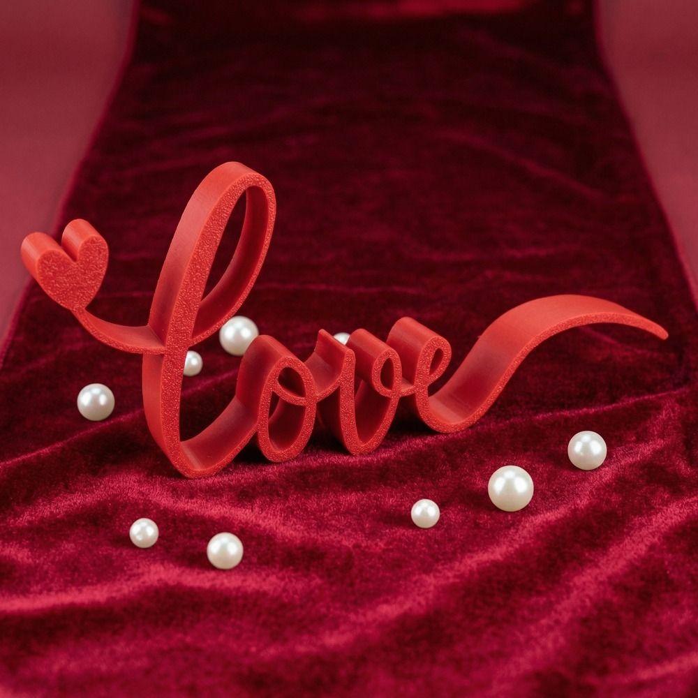 3D Love Models Decoration Wedding Letter Love Ornament Valentine's Day Love Ornament  Home Decor