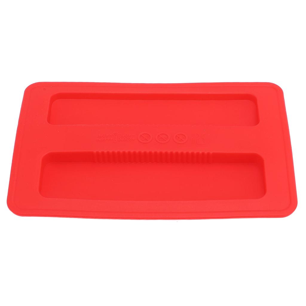 Silicone Toaster Cover 15.8x10.4x1.2cm Soft Flexible Reusable Bread Maker Lid for Home Red