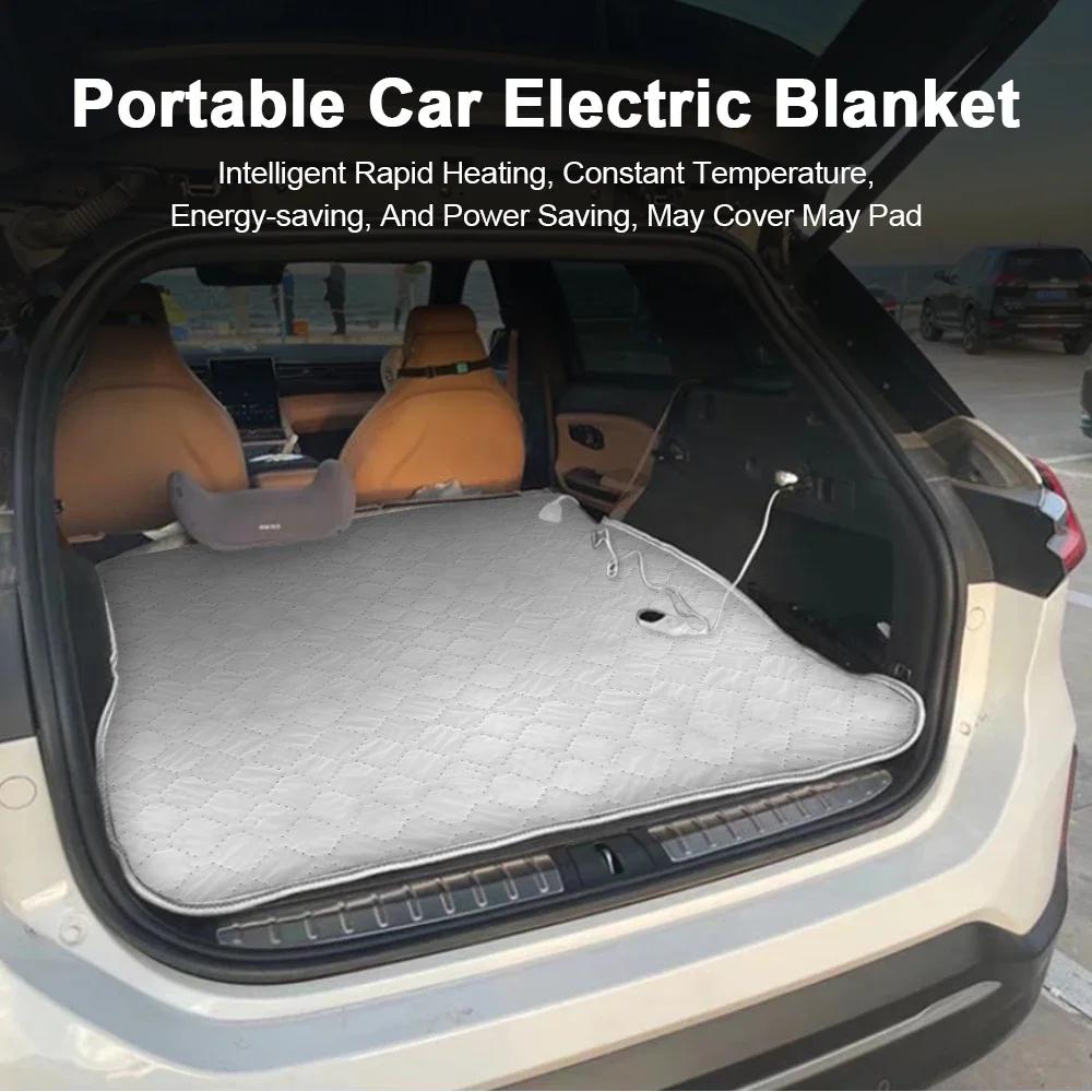 12V Car Electric Heating Blanket Plush 180x70cm Thicker Heated Mattress Auto Sleeper Warm Heater Adjustable Temperature Pad