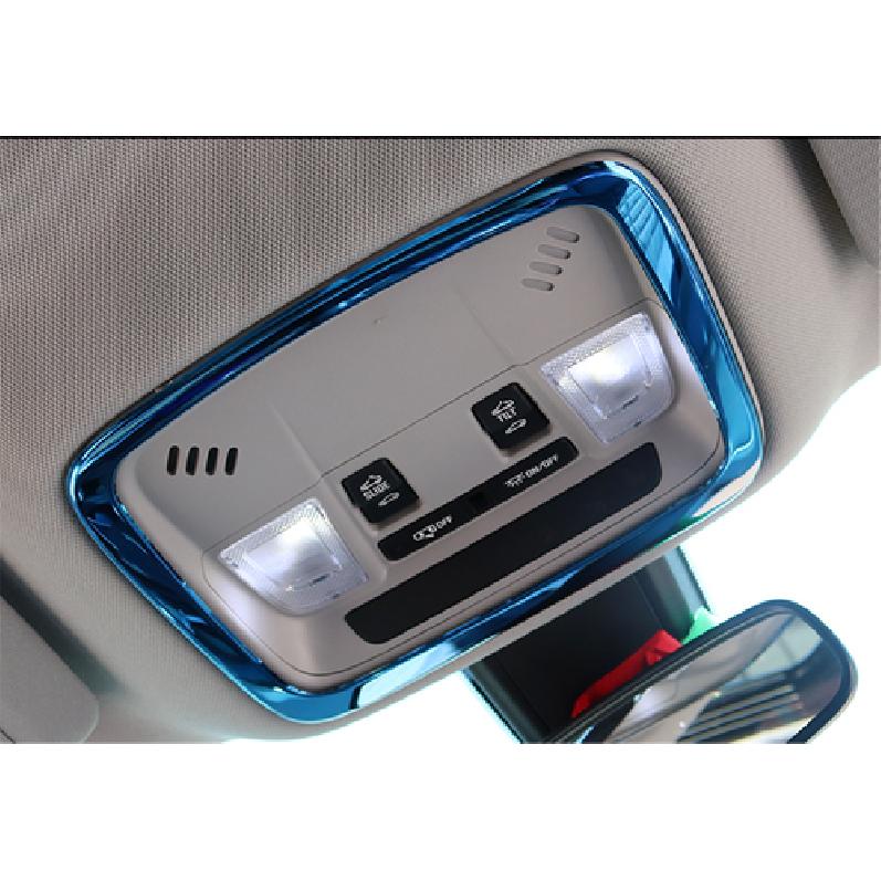 For Chevrolet Malibu 2016-21 Blue Steel Car Front Reading Lamp Frame Cover Trim