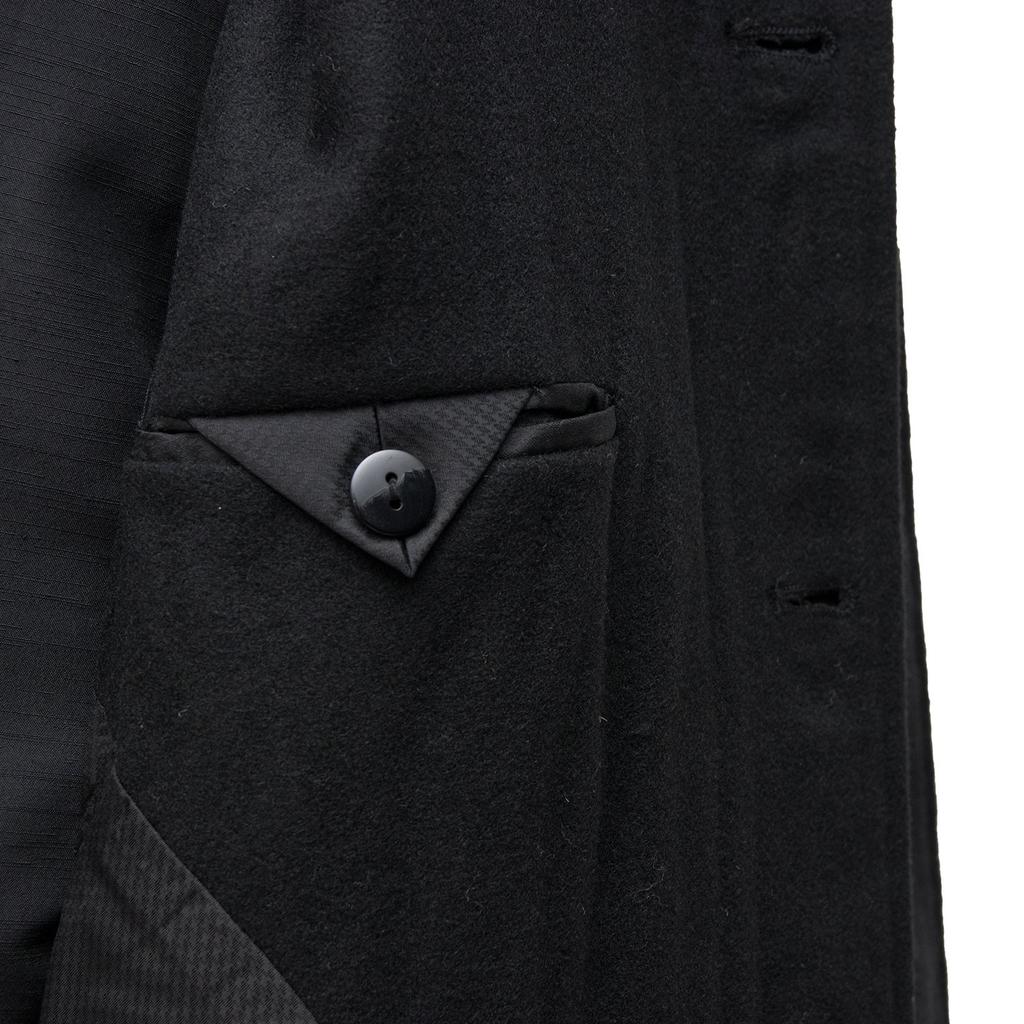 KYOETSU Japanese Coat TONBI woollen blend fabric LL Black