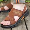 Męskie letnie sandały plażowe z miękkiej skóry, antypoślizgowe, model 2025 – codzienne kapcie do noszenia na zewnątrz
