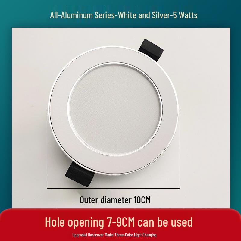 Dreifarbige dimmbare Einbauspots für Wohnzimmerdecke, 7,5 Ausschnittloch