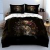 Lion Floral Art Decor Prints Soft Comfortable Duvet Cover Bedding Set Included 1*Duvet Cover & 2*Pillowcases gift