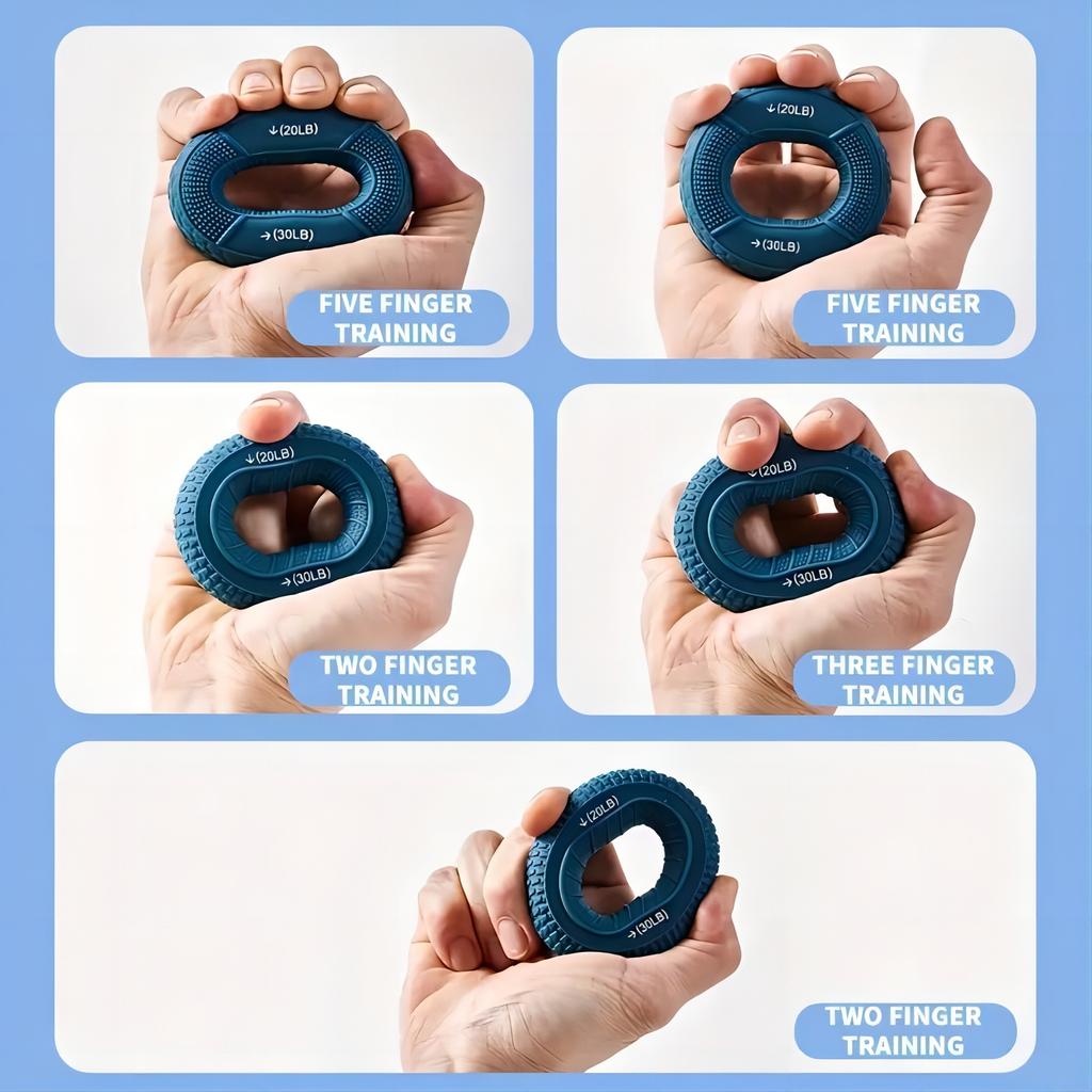 Silikon Verstellbarer Handgriff 20-80LB Greifring Finger-Unterarm-Trainer Karpalexpander Muskeltraining Übung Fitnessstudio Fitness