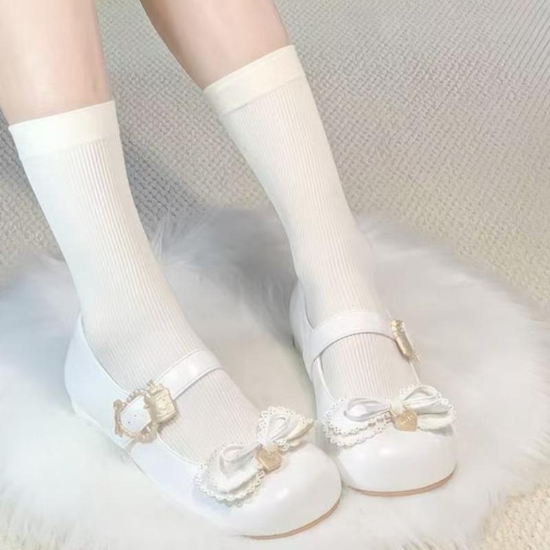 

Fashion Spring New Coarse Heel Single Shoes Women s Fashion Round Head Shallow Bow Anti-slip Wear-resistant Mary Jane Shoes 35