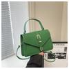 Women's Crossbody Bag Solid Color PU Leather Top Handle Flap Fashi Handbag Simple Design Stylish Messenger Shoulder Bag