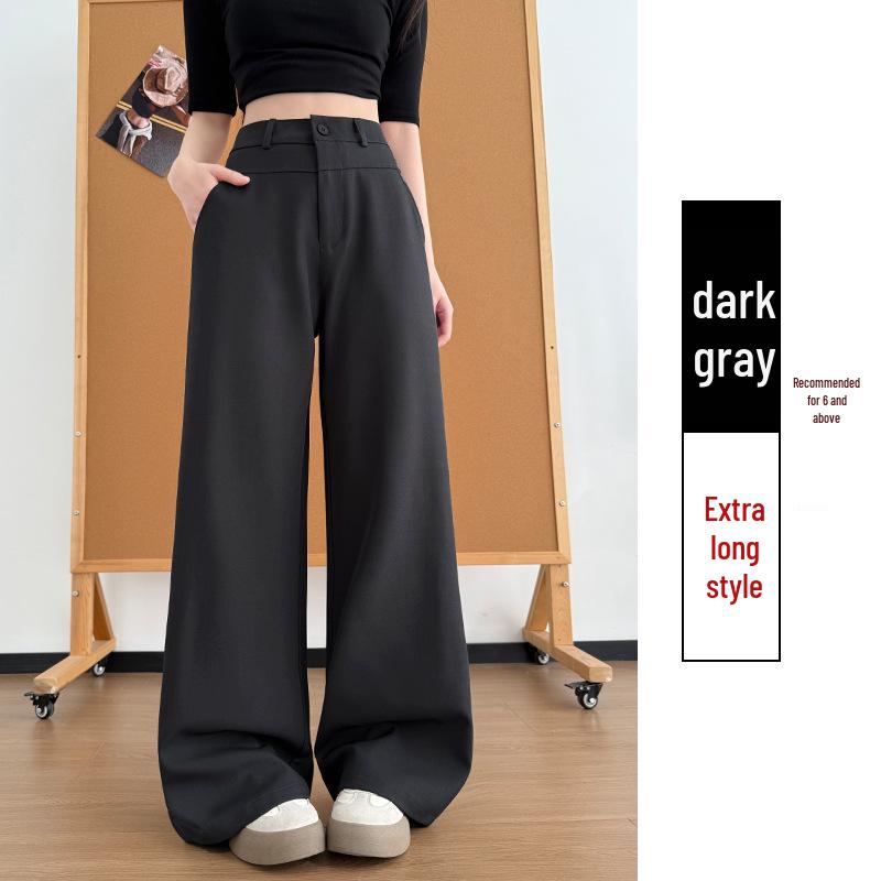 High-End Women's Suit Pants: Slimming, Thin, Narrow Spring/Summer Style, Straight-Leg with Good Drape, Comfy Loose Wide-Leg for Commute.