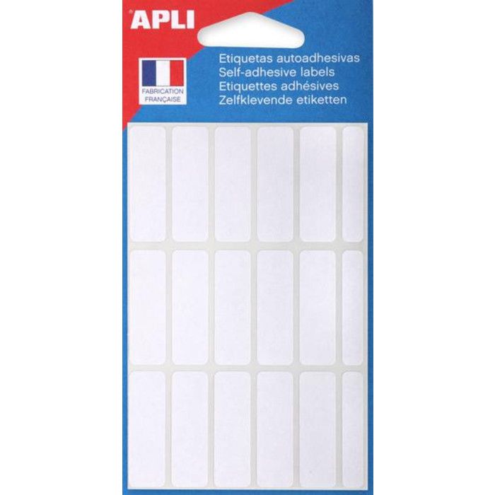 Etiquettes blanches 12x38 mm 105 u.