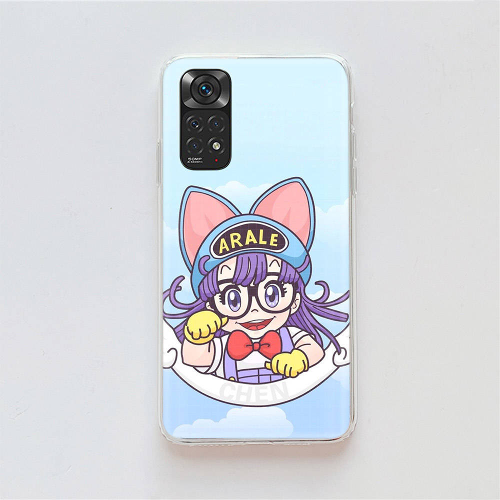 DT34 Dr. Funda Slump Arale para Samsung A04 A14 A23 A34 A54 M23 M33 M52 M53 Realme 10 9 C30S C35 C55 VIVO Y02S Y21 Y33S Y51 X80 Pro Funda Transparente