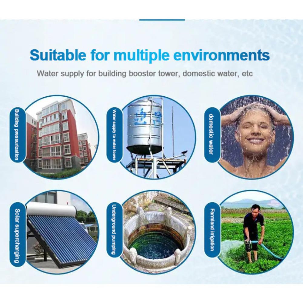 BQB-60-Periferní vodní čerpadlo 0,5 HP 370 W Vysoký výtlak Velký průtok Inteligentní Automatické Samonasávací Vodní čerpadlo 27,3*13,8*16,3 cm