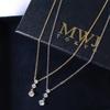 [MWJ TOKYO] Magnetic Necklace, 3 Stones, Silver, Jewelry, Accessory, Casual, Women's