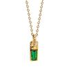 High Grade Green Diamond Small Lock Necklace, Light Luxury, Fashionable Temperament, Versatile Collarbone Chain, New Style