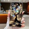 Shining Fantasy Tree Butterfly Pattern Case For Samsung Galaxy S26 Ultra S25 Edge S24 S23 S22 Plus S21 FE Leather Texture Silicone Cover