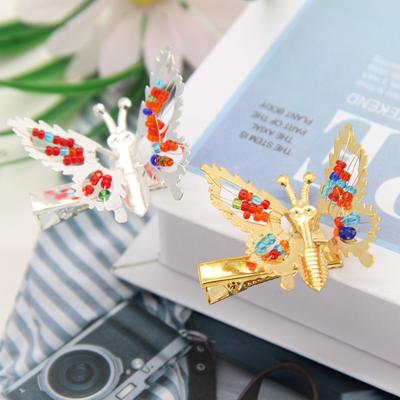 Fliegende Schmetterling Haarnadel, Schmetterling Strass Haarspangen Elegante Metall Seitenklammer, Bewegliche Fliegende Schmetterling Glänzende Haarspangen