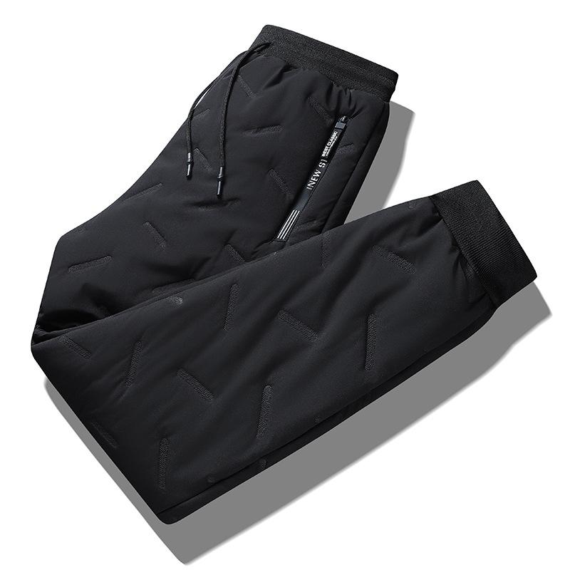 

Мужские зимние брюки из овечьего флиса с добавлением зимних флисовых брюк, ветрозащитные и теплые хлопковые брюки больших размеров L